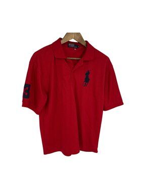 90S Vintage Polo Ralph Lauren Big Pony Collar Polo Shirt Chief Keef Style Size M